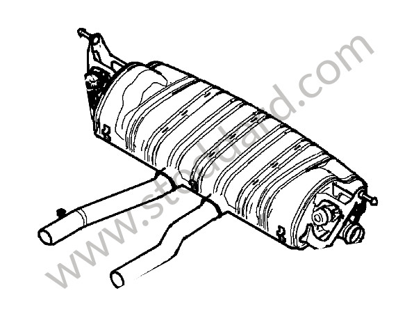 95511112180 - REAR MUFFLER for Porsche Cayenne 957 07-10 &bull; 2010 &bull; Cayenne Gts &bull; Automatic Gearbox