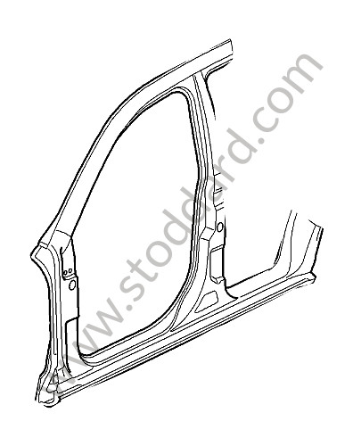 95550393601GRV - SIDE SECTION for Porsche Cayenne 957 07-10 &bull; 2007 &bull; Cayenne V6 &bull; Automatic Gearbox