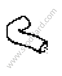 HEATER HOSE Left-hand drive / Up to serial number 9P6LA 01562 (95557298200)