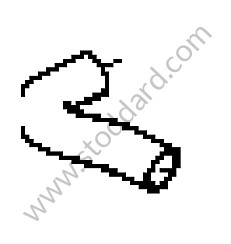 HEATER HOSE Left-hand drive / From the serial number 9P6LA 01563