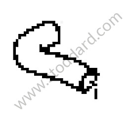 HEATER HOSE Left-hand drive / OPTION: AUXILIARY HEATER WITH INTEGRATED TIMER (Option code: I7VE), OPTION: 4 ZONE AIR CONDITIONING SYSTEM (Option code: I9AH)
