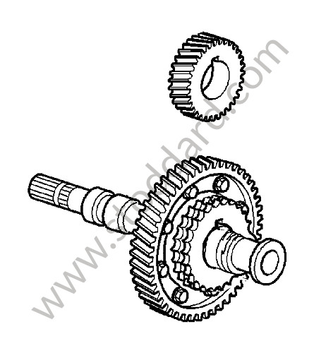 95910591112 - INTERMEDIATE SHAFT for Porsche 997 Gt3 / Gt3-2 &bull; 2007 &bull; 997 Gt3 Rs 3.6 &bull; Coupe &bull; Manual Gearbox, 6 Speed