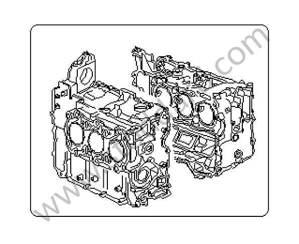 98710190101 - CRANKCASE for Porsche Boxster 987 05-08 &bull; 2005 &bull; Boxster 2.7 &bull; Cabrio &bull; Manual Gearbox, 5 Speed