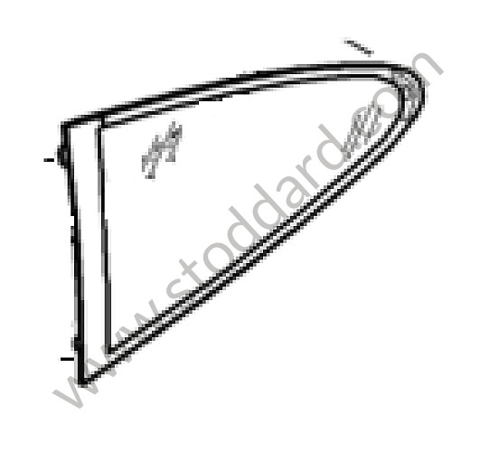 99754311108 - REAR GLASS for Porsche 997 05-08 &bull; 2007 &bull; 997 C4 &bull; Targa &bull; Manual Gearbox, 6 Speed