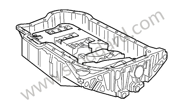 95510705501 - OIL PAN for Porsche Cayenne 957 07-10 &bull; 2007 &bull; Cayenne V6 &bull; Automatic Gearbox