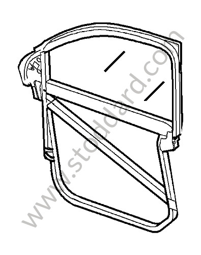 95553135302 - DOOR FRAME for Porsche Cayenne 957 07-10 &bull; 2008 &bull; Cayenne Gts &bull; Automatic Gearbox