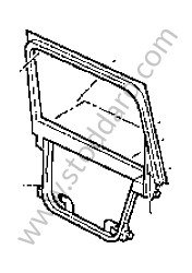 DOOR FRAME REAR RIGHT / OPTION: MANUAL SUN BLIND REAR SIDE WINDOW (Option code: I3Y3) (95553335406)
