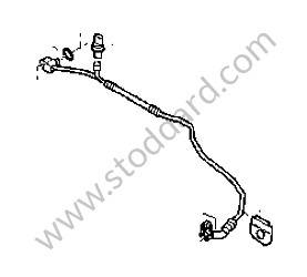 PRESSURE LINE Left-hand drive / From the serial number 9P6LA 46255, OPTION: AIR CONDITIONING SYSTEM MECHANICAL CONTROL (Option code: I9AB), OPTION: CLIMATRONIC FREE OF CFCS (Option code: I9AD), OPTION: 4 ZONE AIR CONDITIONING SYSTEM (Option code: I9AH) (95557308002)