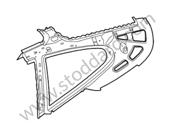 99650215304GRV - SIDE SECTION for Porsche 997 05-08 &bull; 2007 &bull; 997 C4 &bull; Targa &bull; Automatic Gearbox