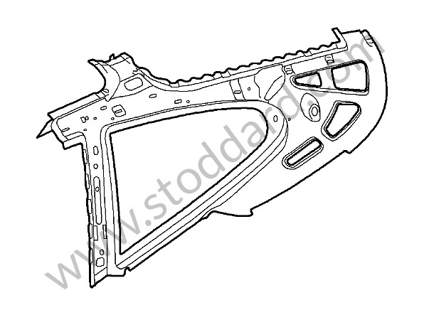 99650215404GRV - SIDE SECTION for Porsche 997 09-12 &bull; 2009 &bull; 997 C4 &bull; Targa &bull; Manual Gearbox, 6 Speed
