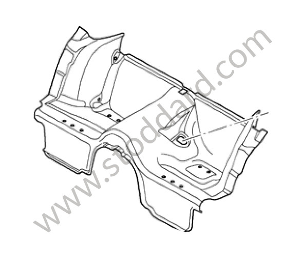 99755101702B10 - ADHESIVE CARPET for Porsche 997 05-08 &bull; 2007 &bull; 997 C4S &bull; Targa &bull; Automatic Gearbox