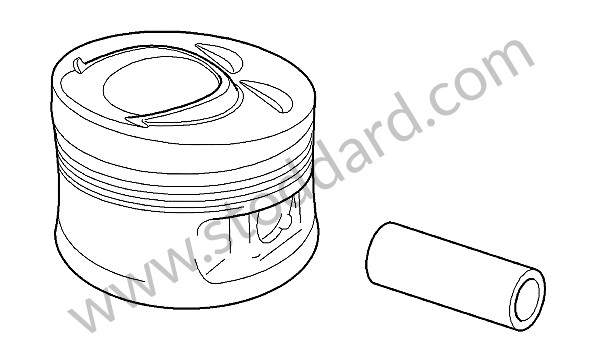 95510303300 - PISTON COMPLETE CYLINDER for Porsche Cayenne 957 07-10 &bull; 2007 &bull; Cayenne V6 &bull; Automatic Gearbox