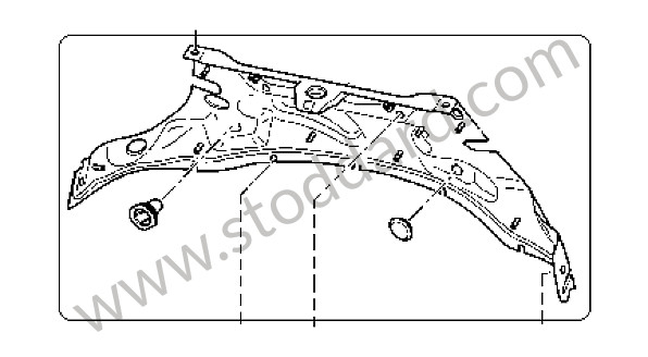 95557257002 - PLENUM PANEL for Porsche Cayenne 955 03-06 &bull; 2003 &bull; Cayenne S V8 &bull; Manual Gearbox, 6 Speed