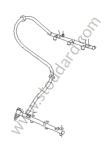 99611093502 - FUEL COLLECTION PIPE for Porsche Boxster 986 97-04 &bull; 2001 &bull; Boxster S 3.2 &bull; Cabrio &bull; Manual Gearbox, 6 Speed
