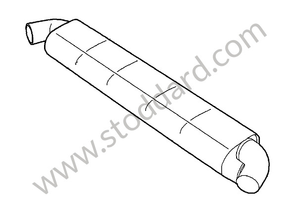 99711102680 - MAIN EXHAUST MUFFLER for Porsche 997 Turbo 07-09 &bull; 2009 &bull; 997 Gt2 &bull; Coupe &bull; Manual Gearbox, 6 Speed