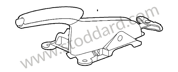 997424031708YR - PARKING-BRAKE LEVER for Porsche 997 09-12 &bull; 2010 &bull; 997 C4S &bull; Coupe &bull; Manual Gearbox, 6 Speed
