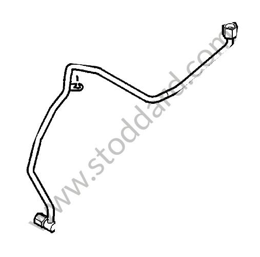 9A111009502 - PRESSURE LINE for Porsche Boxster 987 09-12 &bull; 2011 &bull; Boxster Spyder 3.4 &bull; Cabrio &bull; Manual Gearbox, 6 Speed