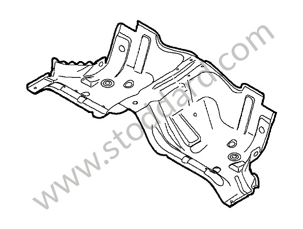 99750194901GRV - SEAT WELL for Porsche 997 09-12 &bull; 2009 &bull; 997 C2 &bull; Coupe &bull; Manual Gearbox, 6 Speed