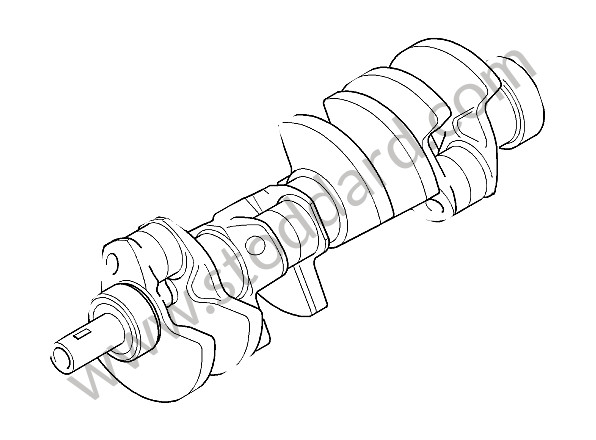 94810201112 - CRANKSHAFT for Porsche Cayenne 957 07-10 &bull; 2008 &bull; Cayenne Gts &bull; Manual Gearbox, 6 Speed