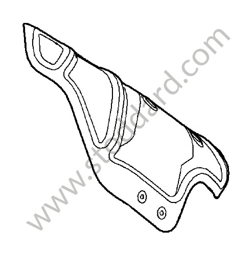 95511121301 - HEAT SHIELD for Porsche Cayenne 957 07-10 &bull; 2010 &bull; Cayenne S V8 &bull; Manual Gearbox, 6 Speed