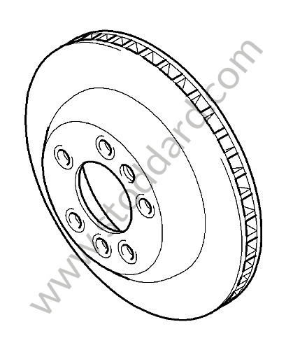 95835103152 - BRAKE DISC for Porsche Cayenne 957 07-10 &bull; 2008 &bull; Turbo E81 &bull; Automatic Gearbox