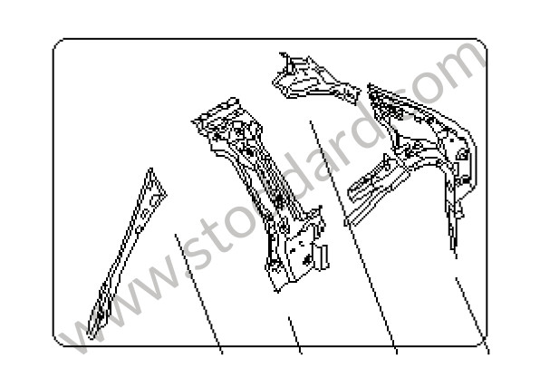 95550240405GRV - SIDE SECTION for Porsche Cayenne 955 03-06 &bull; 2003 &bull; Cayenne Turbo &bull; Automatic Gearbox