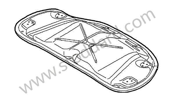 98751321102 - ENGINE COMPARTMENT COVER for Porsche Boxster 987 09-12 &bull; 2010 &bull; Boxster S 3.4 &bull; Cabrio &bull; Pdk Gearbox