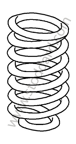 99733353198504 - COIL SPRING for Porsche 997 09-12 &bull; 2010 &bull; 997 C4S &bull; Targa &bull; Pdk Gearbox