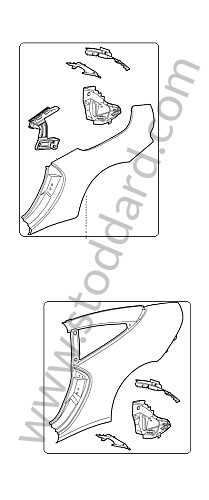 99750396215GRV - SIDE SECTION for Porsche 997 05-08 &bull; 2005 &bull; 997 C2 &bull; Cabrio &bull; Manual Gearbox, 6 Speed