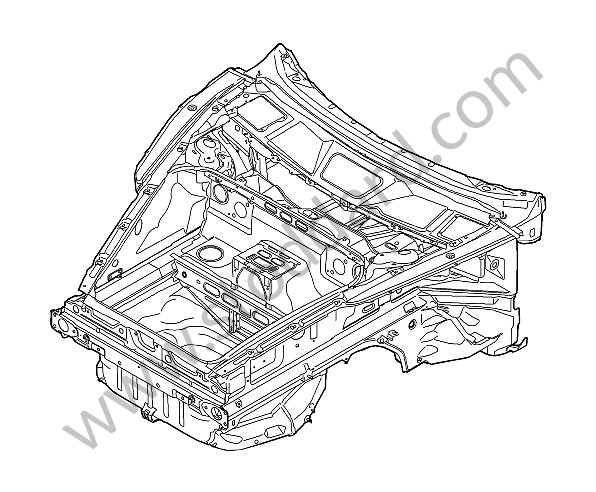 99750191103GRV - BODY FRONT SECTION for Porsche 997 05-08 &bull; 2005 &bull; 997 C2 &bull; Coupe &bull; Manual Gearbox, 6 Speed