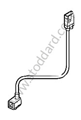 CONNECTING LINE Left-hand drive / OPTION: -2008 PCM2, 2009-PCM  3 BASIC MODULE INCL.,RADIO (Option code: I665), OPTION: CD RADIO PORSCHE CDR 30 (Option code: I695)
