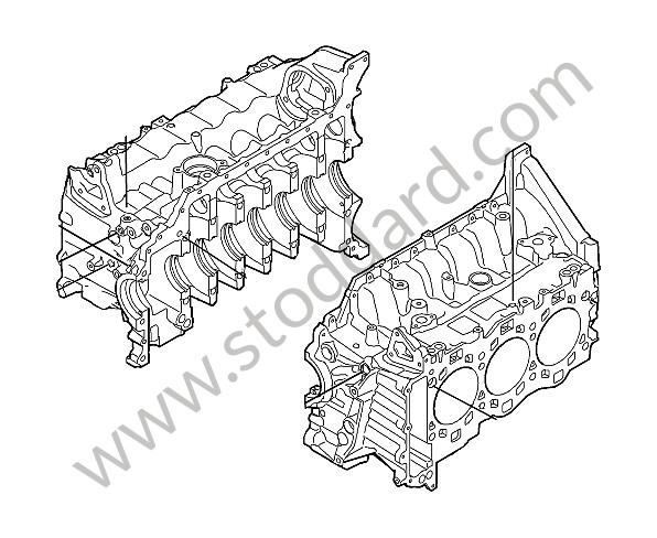9A110193400 - CRANKCASE for Porsche Boxster 987 09-12 &bull; 2012 &bull; Boxster 2.9 Black Edition &bull; Cabrio &bull; Manual Gearbox, 6 Speed