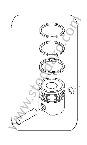 95510303101 - PISTON COMPLETE for Porsche Cayenne 955 03-06 &bull; 2003 &bull; Cayenne V6 &bull; Manual Gearbox, 6 Speed