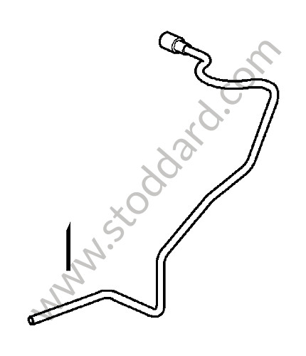 99742319303 - RETURN LINE for Porsche 997 09-12 &bull; 2009 &bull; 997 C2 &bull; Cabrio &bull; Manual Gearbox, 6 Speed