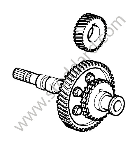 95910591490 - INTERMEDIATE SHAFT for Porsche 997 Gt3 / Gt3-2 &bull; 2010 &bull; 997 Gt3 Rs 3.8 &bull; Coupe &bull; Manual Gearbox, 6 Speed