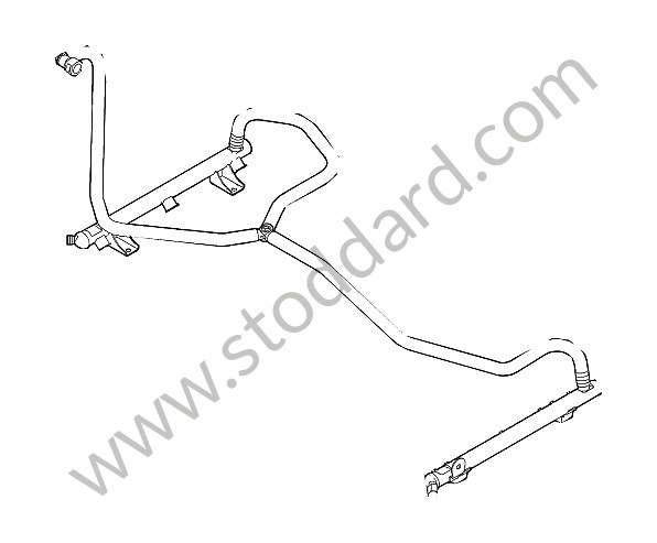 99711003191 - FUEL COLLECTION PIPE for Porsche 997 Gt3 / Gt3-2 &bull; 2010 &bull; 997 Gt3 Rs 3.8 &bull; Coupe &bull; Manual Gearbox, 6 Speed