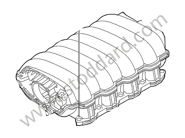 94811001654 - INTAKE DISTRIBUTOR for Porsche Cayenne 957 07-10 &bull; 2009 &bull; Cayenne Turbo &bull; Automatic Gearbox