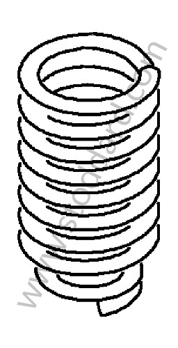 95534353331504 - COIL SPRING for Porsche Cayenne 957 07-10 &bull; 2008 &bull; Cayenne V6 &bull; Manual Gearbox, 6 Speed