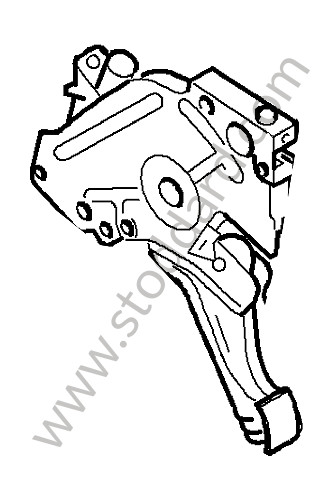 95542305215 - FOOT-OPERAT. PARKING BRAKE for Porsche Cayenne 957 07-10 &bull; 2008 &bull; Cayenne Gts &bull; Manual Gearbox, 6 Speed