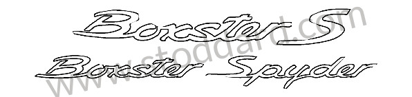 98755923706 - LOGO for Porsche Boxster 987 09-12 &bull; 2012 &bull; Boxster S 3.4 &bull; Cabrio &bull; Pdk Gearbox