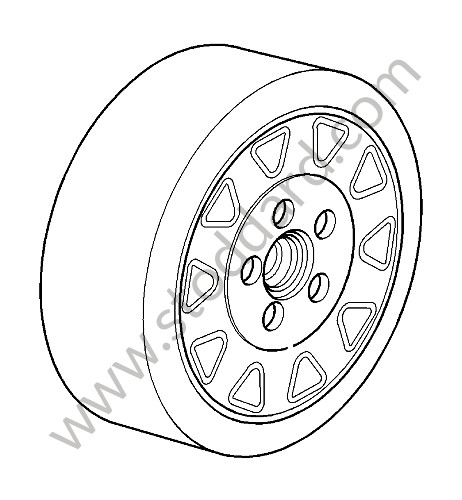 99736202100 - EMERGENCY WHEEL for Porsche 997 09-12 &bull; 2012 &bull; 997 C2 Gts &bull; Cabrio &bull; Manual Gearbox, 6 Speed