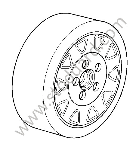 99736202100 - EMERGENCY WHEEL for Porsche 997 Turbo 10-13 &bull; 2011 &bull; 997 Turbo S &bull; Cabrio &bull; Pdk Gearbox