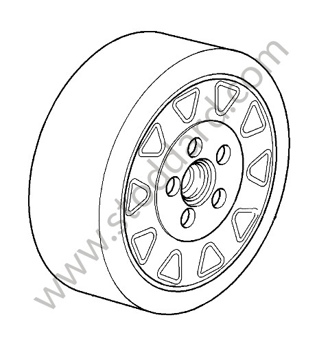 99736202100 - EMERGENCY WHEEL for Porsche 997 Turbo 10-13 &bull; 2011 &bull; 997 Gt2 Rs &bull; Coupe &bull; Manual Gearbox, 6 Speed