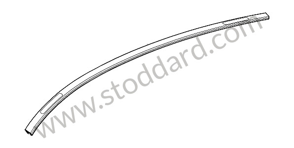 99755940191G2L - ROOF EDGE STRIP for Porsche 997 Gt3 / Gt3-2 &bull; 2007 &bull; 997 Gt3 Rs 3.6 &bull; Coupe &bull; Manual Gearbox, 6 Speed
