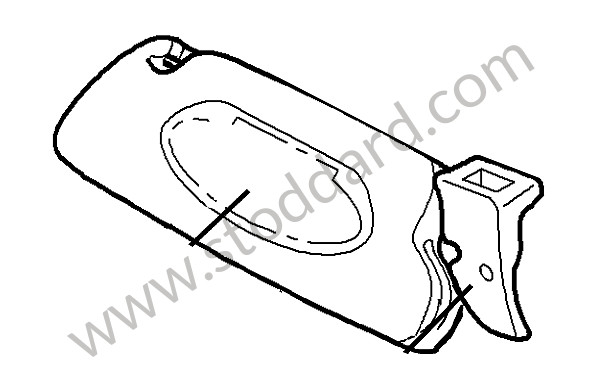 99773198400C24 - SUN VISOR for Porsche 997 09-12 &bull; 2010 &bull; 997 Sport Classic &bull; Coupe &bull; Manual Gearbox, 6 Speed