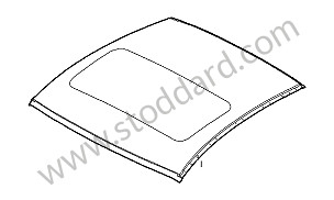 OUTER ROOF PANEL OPTION: WITHOUT SLIDING/TILTING ROOF (Option code: I652), OPTION: SPECIAL MODEL "911 SPORT CLASSIC" (Option code: I756) (99750350104GRV)
