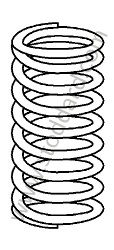 99734353180504 - COIL SPRING for Porsche 997 Turbo 10-13 &bull; 2011 &bull; 997 Gt2 Rs &bull; Coupe &bull; Manual Gearbox, 6 Speed