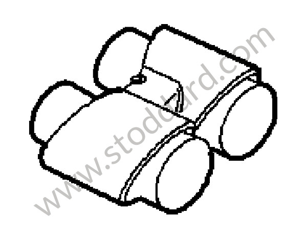 99711198150 - TAIL PIPE for Porsche 997 09-12 &bull; 2012 &bull; 997 C2 Gts &bull; Cabrio &bull; Manual Gearbox, 6 Speed