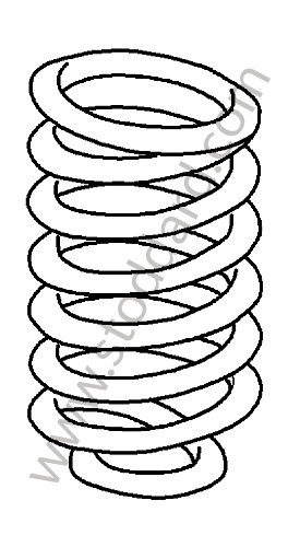 9973335311E504 - COIL SPRING for Porsche 997 05-08 &bull; 2006 &bull; 997 C4 &bull; Cabrio &bull; Automatic Gearbox