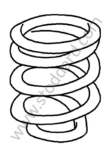 99733353181504 - COIL SPRING for Porsche 997 Turbo 10-13 &bull; 2011 &bull; 997 Gt2 Rs &bull; Coupe &bull; Manual Gearbox, 6 Speed